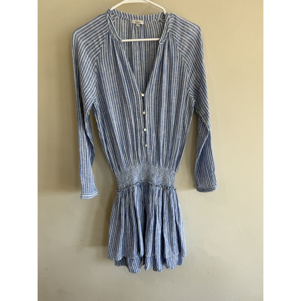 Rails Jasmine Dress in Azure Stripe Women’s XS Extra Small Blue White Striped - Picture 2 of 5
